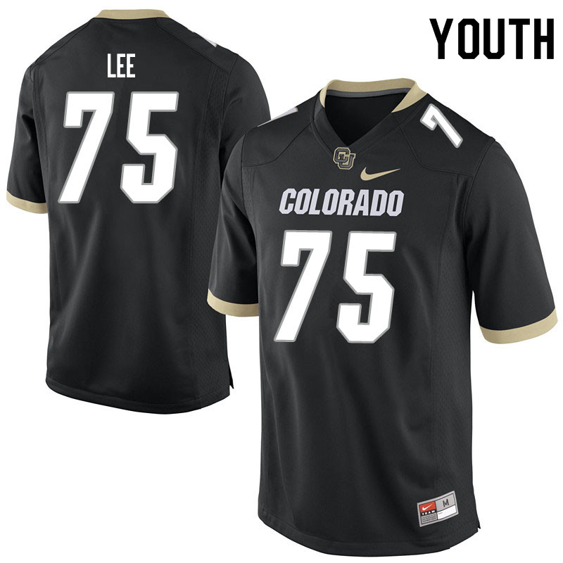 Youth #75 Carson Lee Colorado Buffaloes College Football Jerseys Sale-Black - Click Image to Close